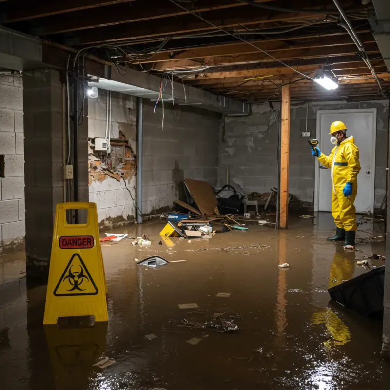Flooded Basement Electrical Hazard in Greenbrier, AR Property